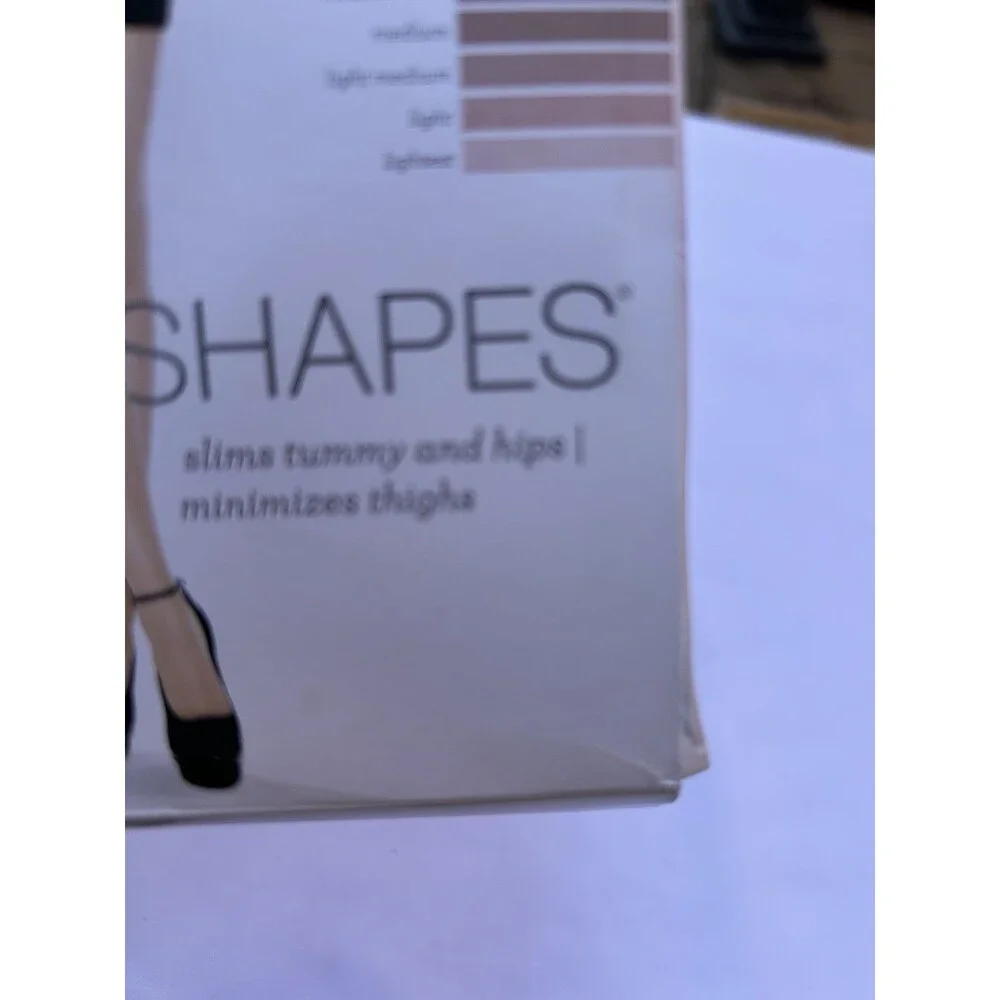 No Nonsense Great Shapes Size‎ A Beige Mist Light Sheer Toe 1 Pair Made in USA